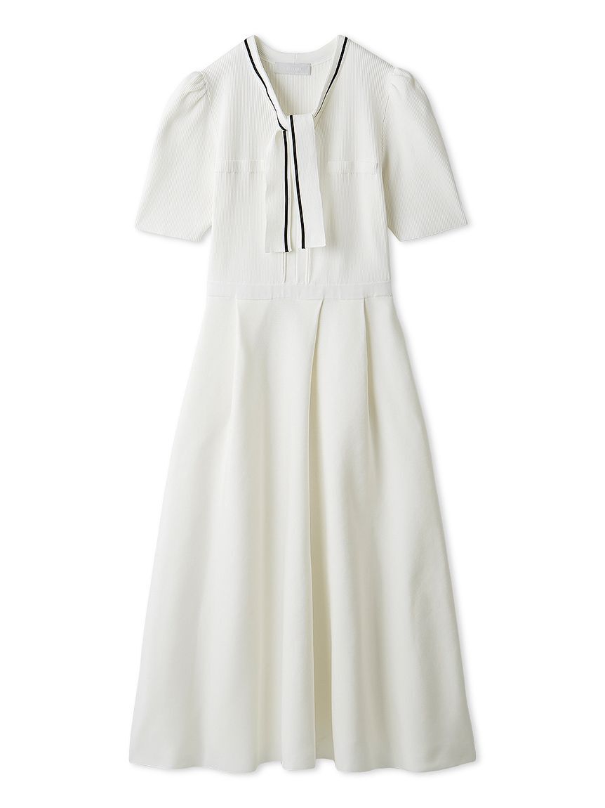 CELFORD「ボウタイニットワンピース」|ワンピース|WHT