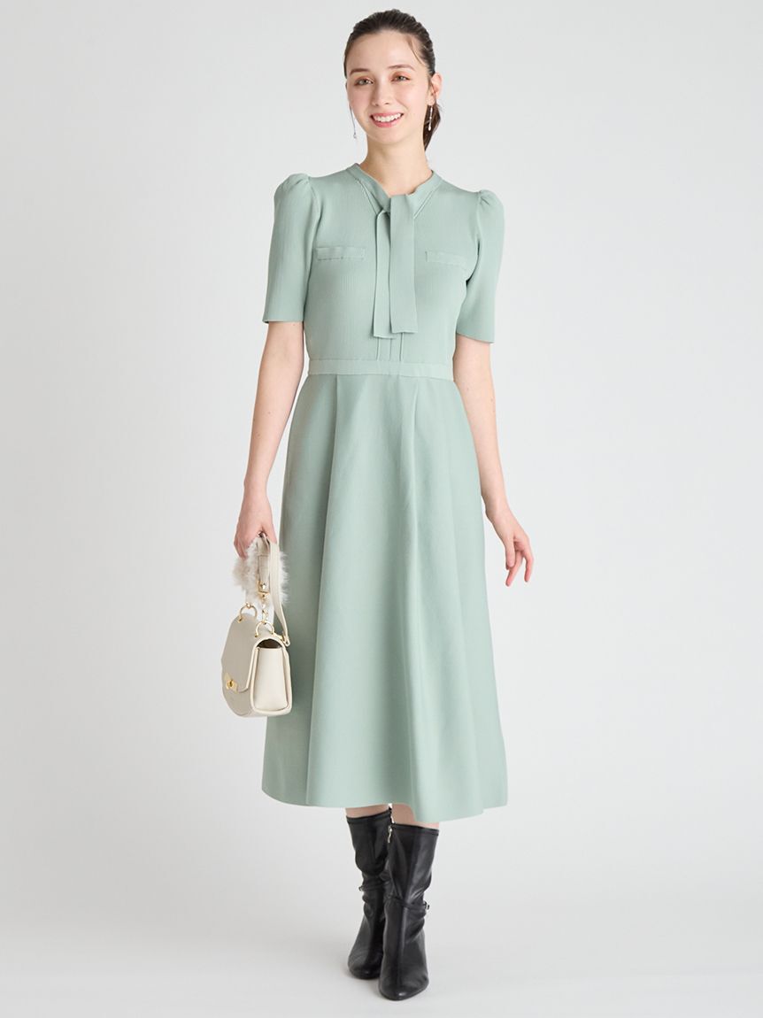 CELFORD「ボウタイニットワンピース」|ワンピース|