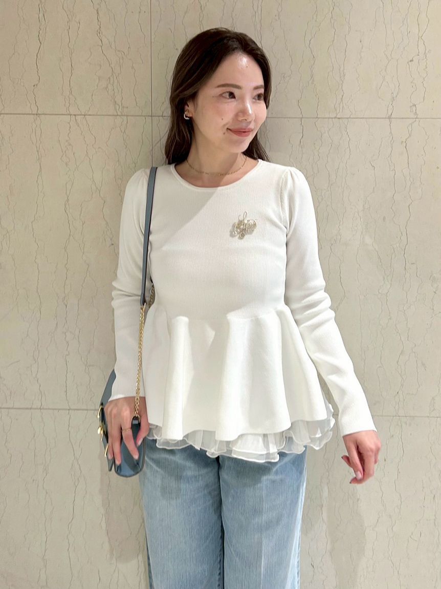 CELFORD「ペプラムドッキングニットプルオーバー」|ニット・セーター|