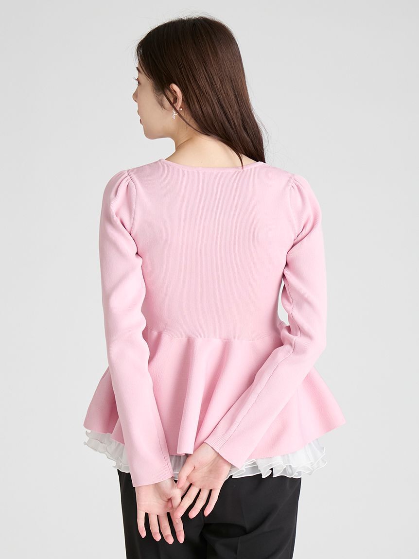 CELFORD「ペプラムドッキングニットプルオーバー」|ニット・セーター|