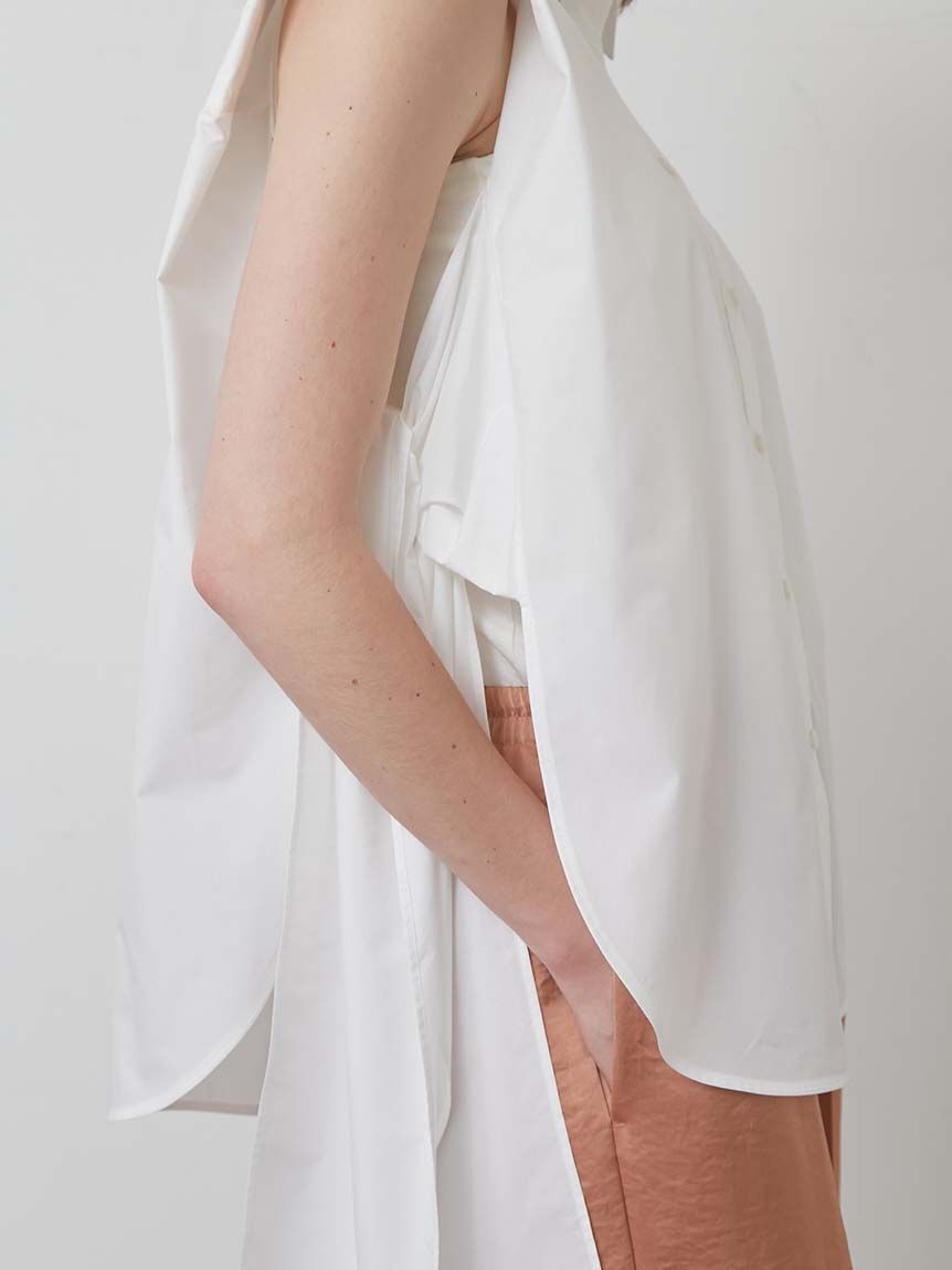 styling/「サイドリボンノースリーブシャツ」|シャツ・ブラウス|