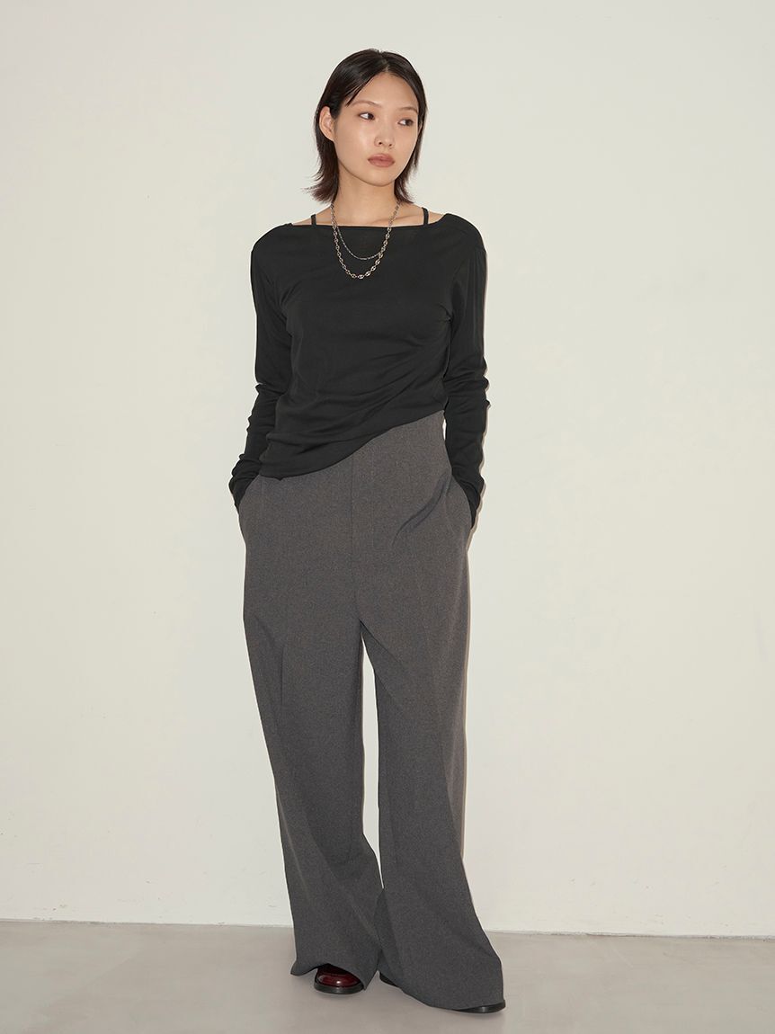 styling/「【セットアップ対応】ハイウエストスーツパンツ」|その他|GRY