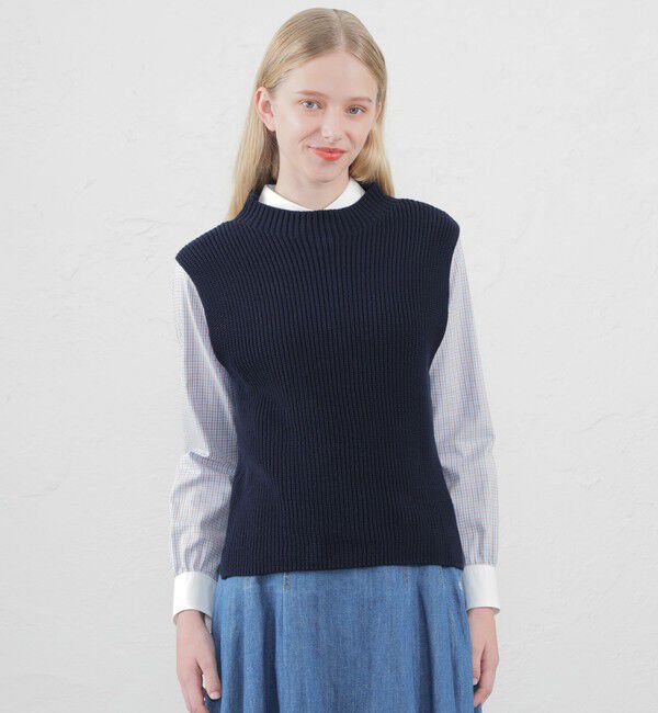 MACKINTOSH PHILOSOPHY「ベーシックニットベスト」|ニット・セーター|ネイビー
