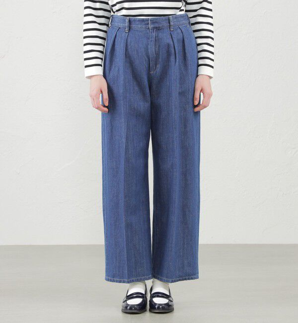 MACKINTOSH PHILOSOPHY「コットンリネンデニムワイドパンツ」|デニム|