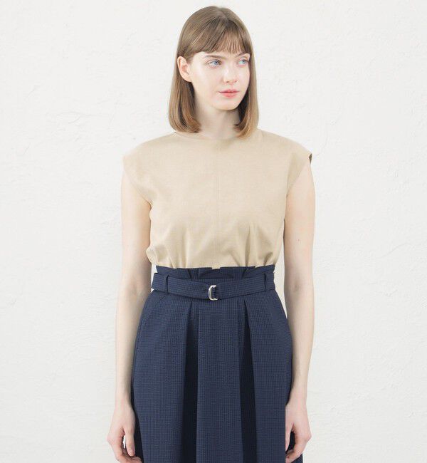 MACKINTOSH PHILOSOPHY「ドライオックスノースリーブブラウス」|シャツ・ブラウス|ベージュ