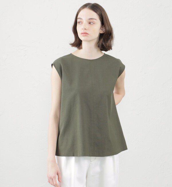 MACKINTOSH PHILOSOPHY「ドライオックスノースリーブブラウス」|シャツ・ブラウス|カーキ