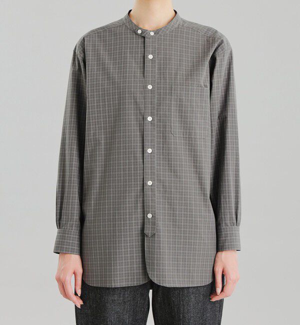 MACKINTOSH PHILOSOPHY「GREY LABEL バンドカラーパターンドシャツ」|シャツ・ブラウス|