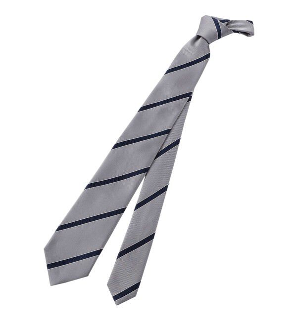 MACKINTOSH PHILOSOPHY「レジメンタルストライプ レギュラータイ」|ネクタイ・蝶ネクタイ|ライトグレー