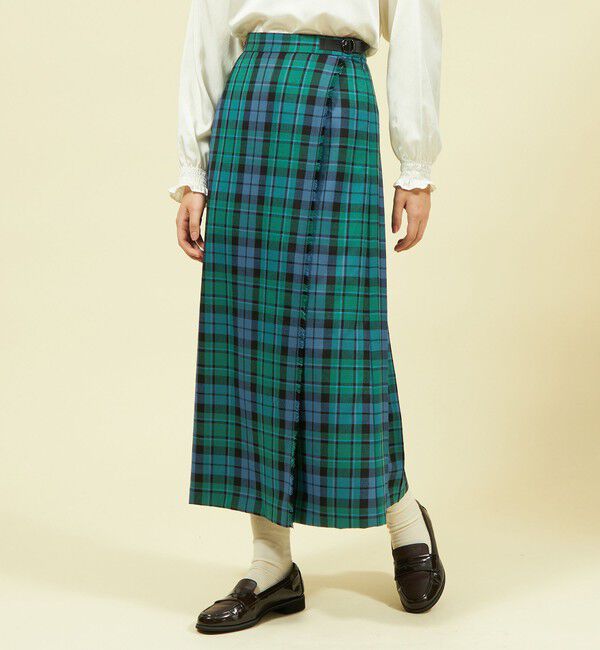 MACKINTOSH PHILOSOPHY「タータンチェックキルトスカート」|スカート|ネイビー