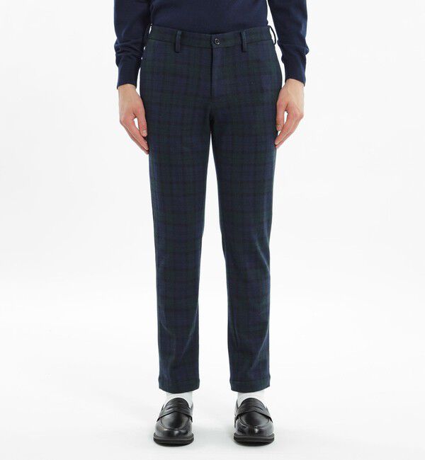 MACKINTOSH PHILOSOPHY「【WEB＆一部店舗限定】テーラードジャージー パンツ チェック/ツイルジャージー」|スラックス|