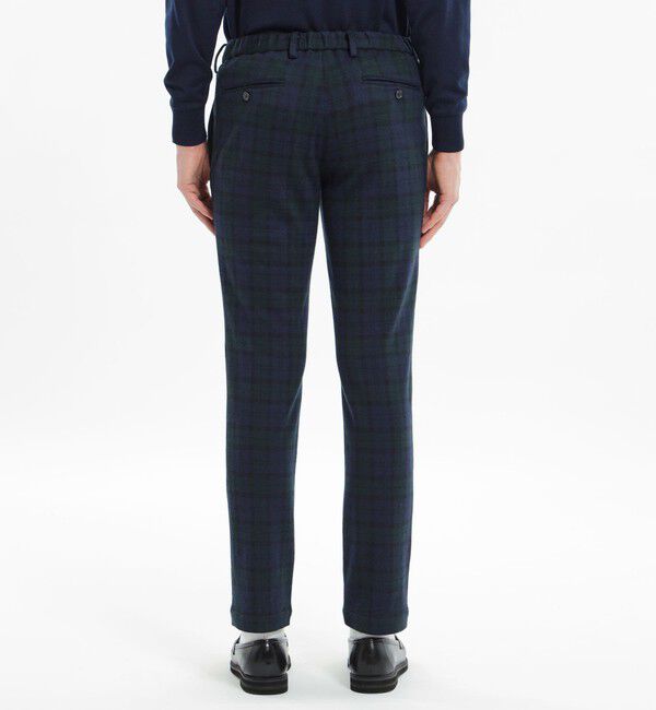 MACKINTOSH PHILOSOPHY「【WEB＆一部店舗限定】テーラードジャージー パンツ チェック/ツイルジャージー」|スラックス|