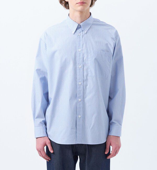 MACKINTOSH PHILOSOPHY「オーバーサイズ 長袖ボタンダウンシャツ 無地/ストライプ」|シャツ・ブラウス|