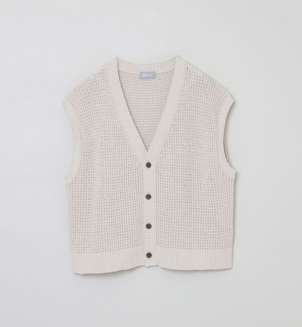 MACKINTOSH PHILOSOPHY「GREY LABEL ペーパーヤーンニットベスト」|ニット・セーター|ベージュ