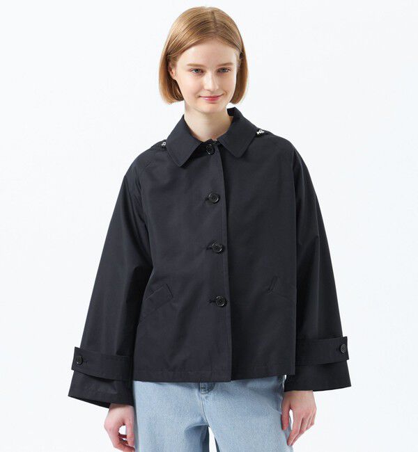 MACKINTOSH PHILOSOPHY「【WELBURY SHORT HOOD(ウェルベリーショートフード)】 レインタフタ」|ステンカラーコート|ネイビー