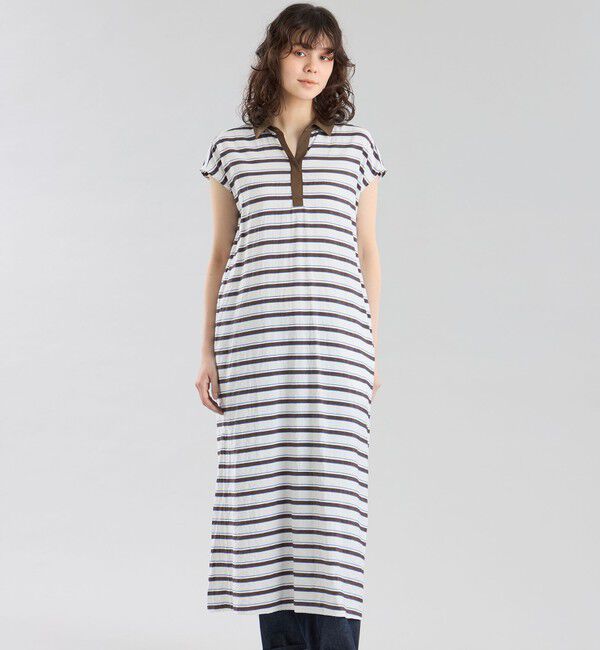 MACKINTOSH PHILOSOPHY「GREY LABEL マルチボーダーワンピース」|ワンピース|オフホワイト