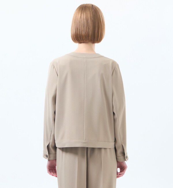 MACKINTOSH PHILOSOPHY「バックサテンノーカラージップジャケット」|ブルゾン・スタジャン|