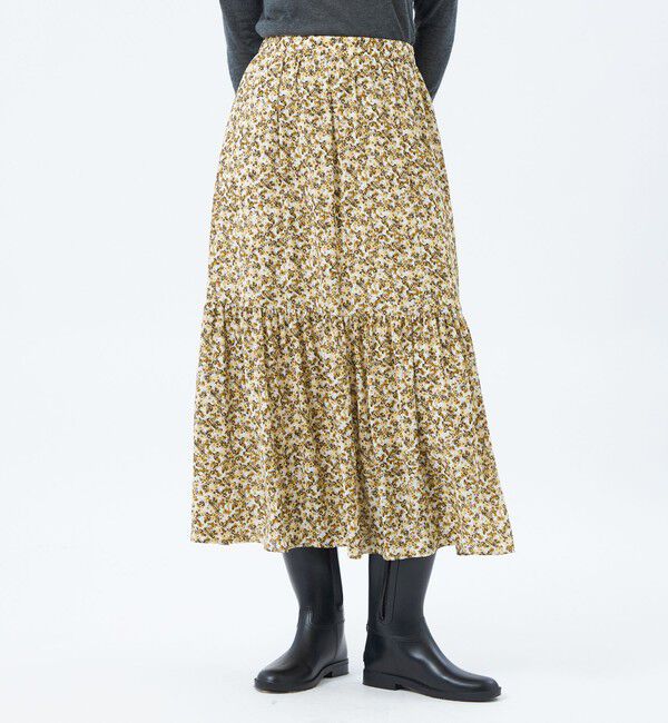 MACKINTOSH PHILOSOPHY「リトルフラワープリントギャザースカート」|スカート|イエロー