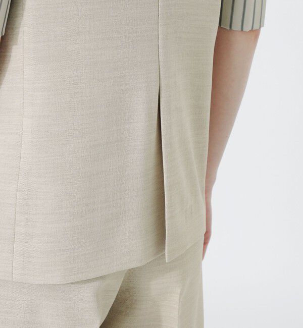  「ウォッシャブルハーフスリーブジャケット」|テーラードジャケット|