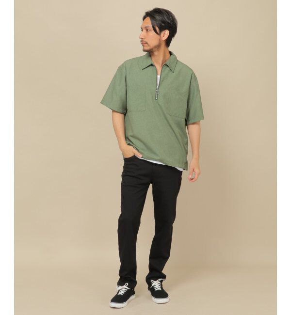 ikka「ハーフジップシャツアンサンブル」|シャツ・ブラウス|