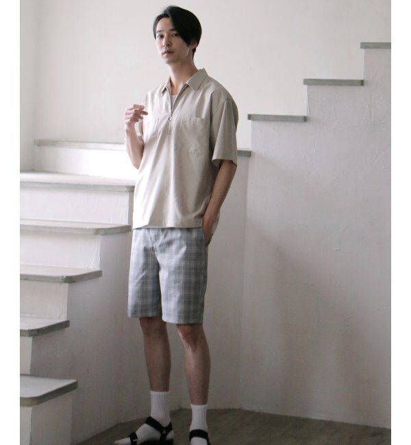 ikka「ハーフジップシャツアンサンブル」|シャツ・ブラウス|