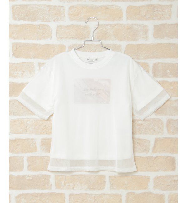 ikka kids「【キッズ】チュールレイヤードシアーT（120~160cm）」|Tシャツ・カットソー|オフホワイト