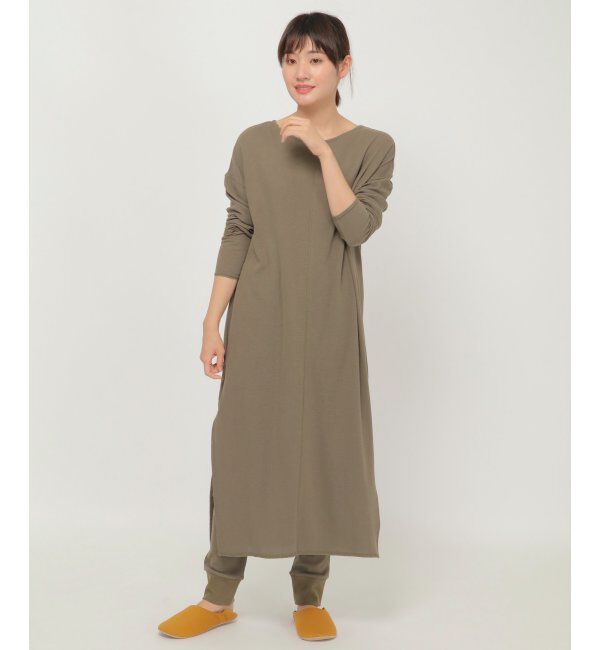 IKKA LOUNGE「サイドスリットロングワンピース」|ワンピース|ブラウン