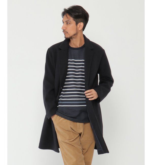 IKKA LOUNGE「メルトンストレッチチェスターコート」|その他|ネイビー