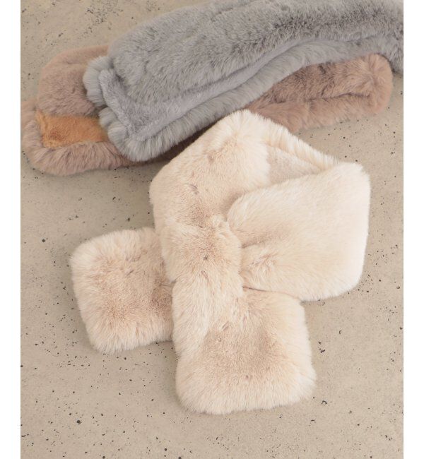 ikka「エコファー差し込みマフラー」|マフラー|