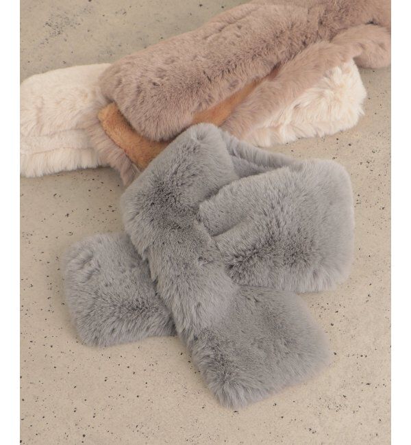 ikka「エコファー差し込みマフラー」|マフラー|グレイ