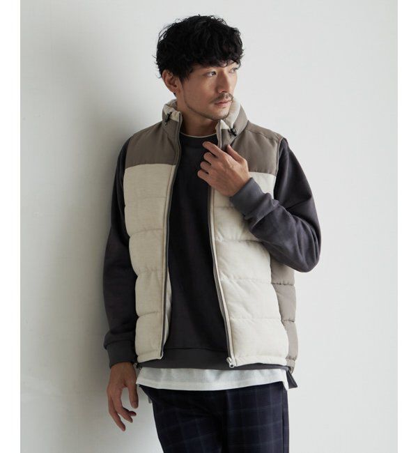 ikka「sorona コンビ中綿ベスト」|ダウンベスト・ベスト|