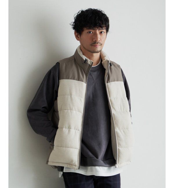ikka「sorona コンビ中綿ベスト」|ダウンベスト・ベスト|
