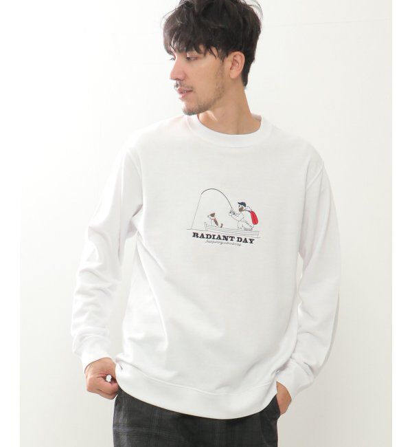 ikka「フィッシング刺繍トレーナー」|パーカー|