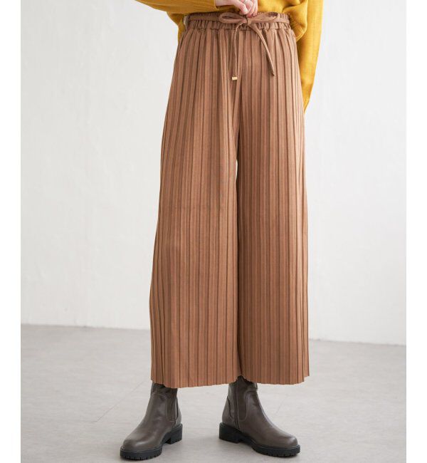 ikka「【雑誌 SPRiNG 11月号掲載】スエード調プリーツワイドパンツ」|その他|