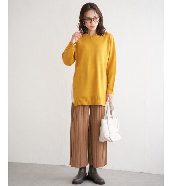 ikka「【雑誌 SPRiNG 11月号掲載】スエード調プリーツワイドパンツ」|その他|