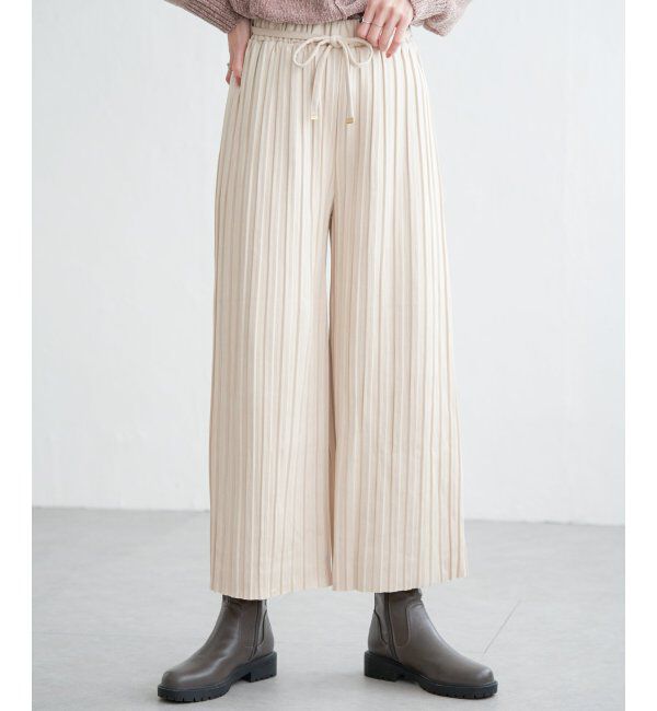 ikka「【雑誌 SPRiNG 11月号掲載】スエード調プリーツワイドパンツ」|その他|