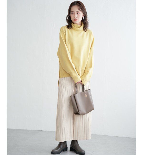 ikka「【雑誌 SPRiNG 11月号掲載】スエード調プリーツワイドパンツ」|その他|