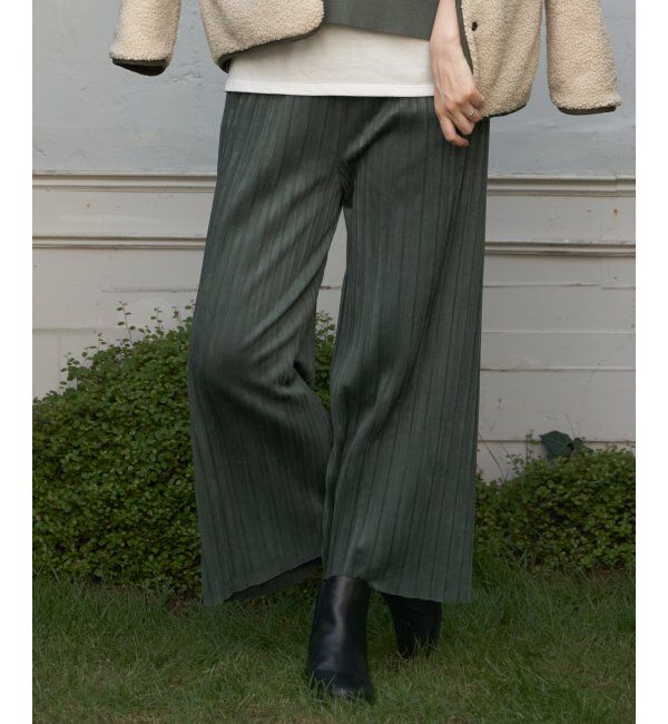 ikka「【雑誌 SPRiNG 11月号掲載】スエード調プリーツワイドパンツ」|その他|