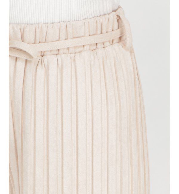 ikka「【雑誌 SPRiNG 11月号掲載】スエード調プリーツワイドパンツ」|その他|