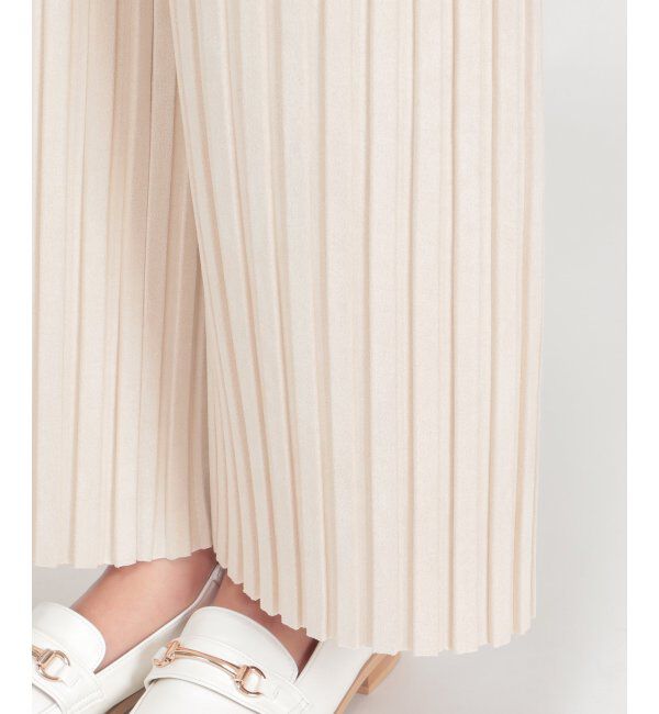 ikka「【雑誌 SPRiNG 11月号掲載】スエード調プリーツワイドパンツ」|その他|