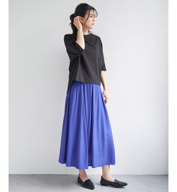 ikka「梨地ジョーゼットプルオーバー」|Tシャツ・カットソー|