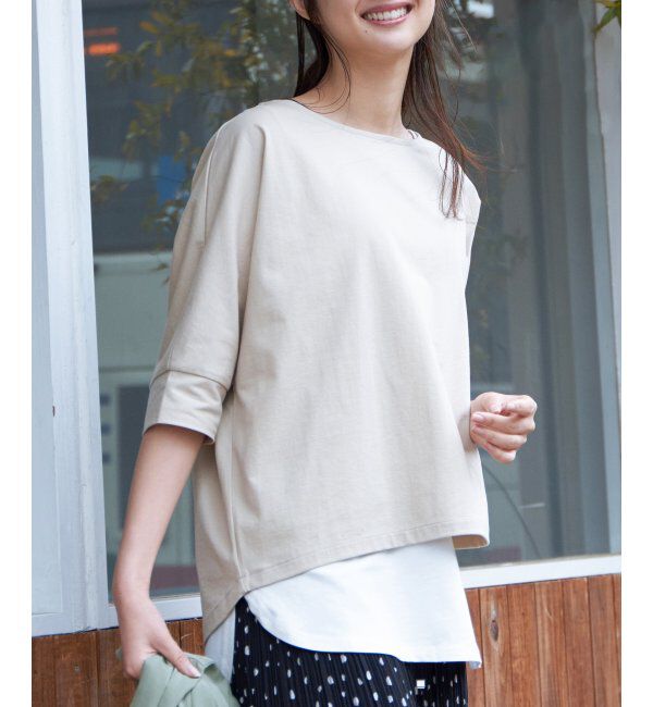 ikka「梨地ジョーゼットプルオーバー」|Tシャツ・カットソー|
