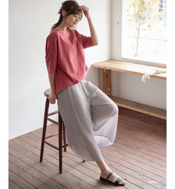 ikka「梨地ジョーゼットプルオーバー」|Tシャツ・カットソー|