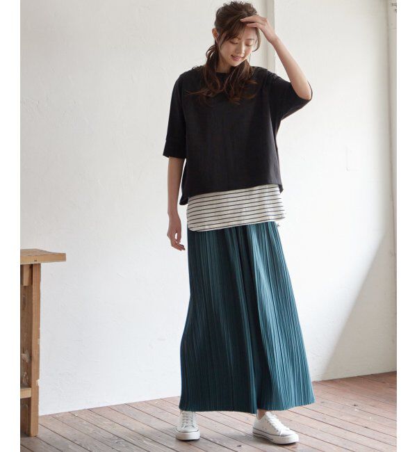 ikka「梨地ジョーゼットプルオーバー」|Tシャツ・カットソー|