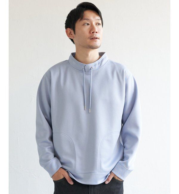 ikka「セイケツＷフェイスカノコルーイーカラー」|パーカー|スカイブルー