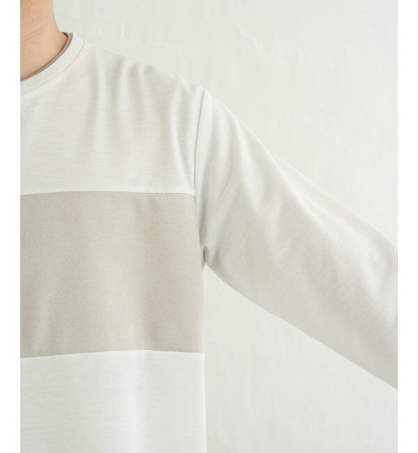 ikka「ミニ裏毛切り替えロンT」|Tシャツ・カットソー|