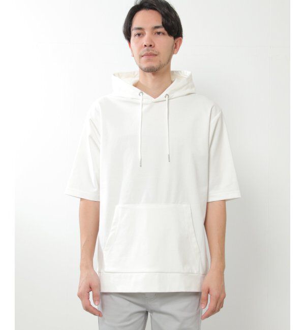 ikka「5分袖セイケツカイテキパーカー」|Tシャツ・カットソー|