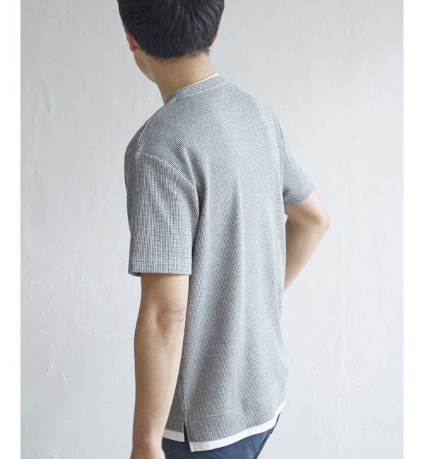 ikka「メランジワッフルフェイクTシャツ」|Tシャツ・カットソー|
