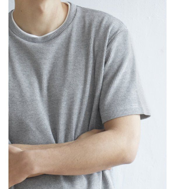 ikka「メランジワッフルフェイクTシャツ」|Tシャツ・カットソー|