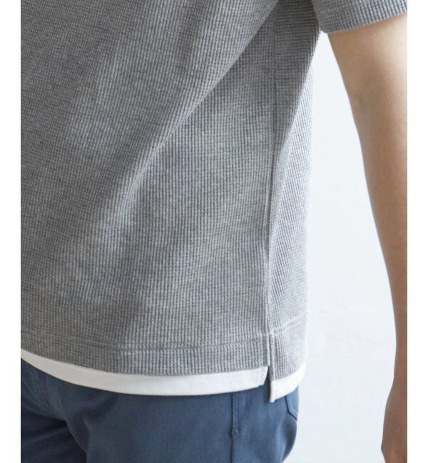 ikka「メランジワッフルフェイクTシャツ」|Tシャツ・カットソー|