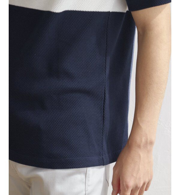 ikka「パイナップルパネルボーダーTシャツ」|Tシャツ・カットソー|